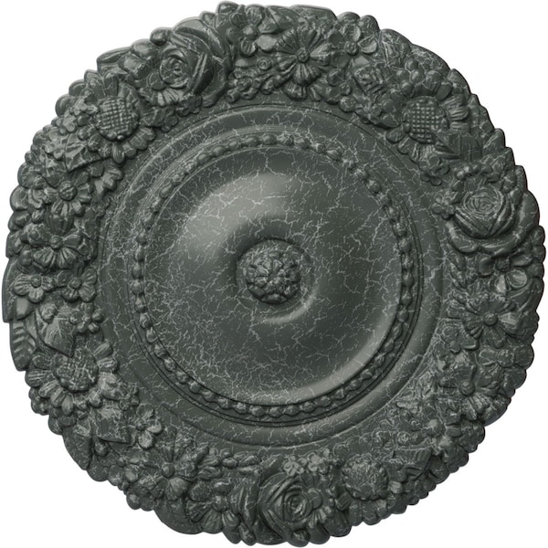 Ekena Millwork Marseille Ceiling Medallion (Fits Canopies up to 7 3/8"), 21"OD x 2"P, Athenian Green Crackle CM21MAAGC - main